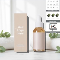 Boîte d'emballage personnalisée, boîte d'emballage pour huile essentielle, boîte en papier pour cosmétiques, flacon compte-gouttes en verre avec boîte cadeau
