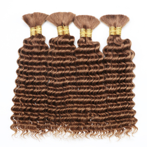 Cheveux humains pour tresses, tresses bohèmes, paquet de cheveux humains en vrac, vague profonde, yaki, pour tresses, sans trame, cheveux bouclés en vrac - Product Image 4