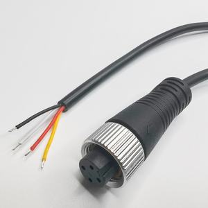 Cable de aviación M12 4P hembra personalizado OEM ODM, impermeable IP67, con aislamiento de PVC y cobre estañado, para uso en máquinas electrónicas - Product Image 1