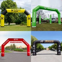 Arche gonflable de 5 m (16 pi) pour événements publicitaires, impression de logo personnalisée, PVC imperméable, résistant au vent, durable, promotion en extérieur