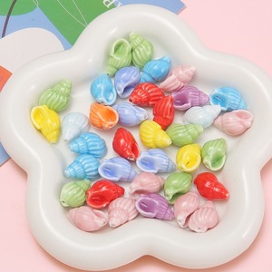 Cuentas sueltas al por mayor de cerámica Esmalte fresco Zhuhai Caracol cuentas sueltas Diy joyería hecha a mano collar accesorios de cadena de teléfono móvil - Product Image 4