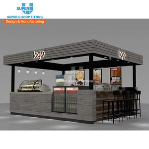 Kiosque à café à vendre, décorations pour café-bar, stand à café personnalisé, kiosque à café glacé pour centre commercial, CFS-S003, CFS-S - Product Image 1