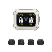 CAREUD Nouveau Système de Surveillance de Pression des Pneus Sans Fil 433MHz 5V Antivol avec Détection de Température et Écran LCD Certifié CE Garantie 1 An