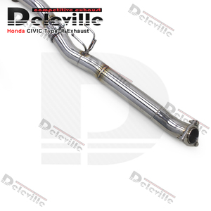 ท่อไอเสีย SUS304 OBM cataback ปลายท่อไอเสีย <span class=keywords><strong>Tri</strong></span> Outlet สำหรับ Honda Civic Type r/ Type-R 2.0T 2017-2023 - Product Image 3