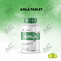 Tabletas de Amla, Suplemento Dietético Natural para el Cuidado de la Salud, Apoyo Inmunológico para Adultos, Grado Alimenticio, Etiqueta Personalizada, Tabletas de Buena Calidad en Oferta