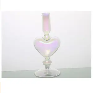 Hot Selling Glass Candlestick Holder Modern Centerpieces Glass Candle Holders