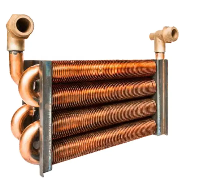 Tubo intercambiador de calor de doble tubo de cobre para caldera de Gas montada en la pared para plantas de fabricación y talleres de reparación de maquinaria