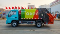 Camion compacteur de déchets Foton Forland personnalisé 4X2 à haute compression, moteur diesel manuel de 5,8 m, pompe à moteur diesel efficace