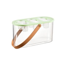 Aquarium de bureau portable ovale pour poissons rouges, système hydroponique de culture sans sol pour petits poissons d'intérieur