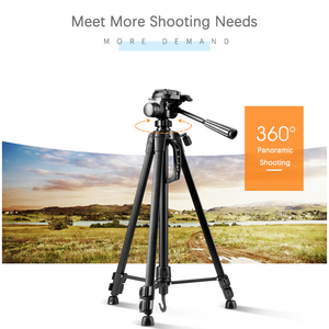 Trípode de cámara de 136CM, 150CM, 160CM170CM con bolsa de transporte, trípode para teléfono móvil para fotografía, palo de Selfie en vivo plegable y retráctil - Product Image 5