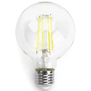 Ampoule LED G80 E27 8W à filament transparent, idéale pour l'éclairage décoratif et d'ambiance dans les foyers et les entreprises. - Product Image 1