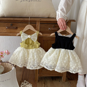 Nuovo Vestito Estivo per Bambine, Abito Principessa Senza Maniche con Fiocco, Dolce Abbigliamento per Neonate - Product Image 3