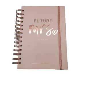 Fabriek Aangepaste Hoge Kwaliteit Dagboek Notebook Met Zak Aangepaste Printing Spiraal Zakelijke Notebook