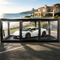 Tente de garage pour voiture en PVC personnalisée, imperméable, résistante au vent, housse de voiture gonflable transparente pour extérieur
