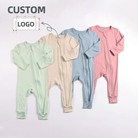 Combinaison décontractée en bambou pour bébés et tout-petits, sans pieds, faible MOQ, personnalisable en usine, pour filles et garçons