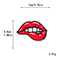 Prix d'usine, Vente chaude : Patchs brodés thermocollants au design Lèvres rouges et langue, style sexy, pour vêtements, sacs et chapeaux