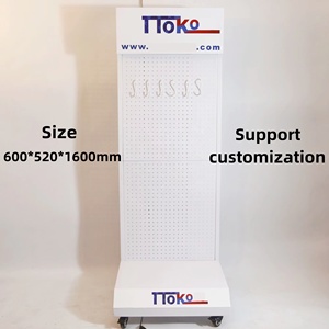 Tùy chỉnh hiện đại kim loại <span class=keywords><strong>Pegboard</strong></span> Rack hiển thị đứng cho showroom treo vườn nhà bếp công cụ điện phần cứng và phụ kiện điện thoại - Product Image 4