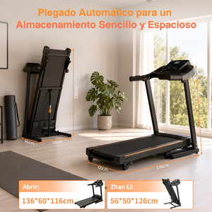 Caminadora Eléctrica Plegable con Pantalla LED, Máquina de Correr Portátil para Gimnasio en Casa, Motor Silencioso, Entrenamiento Cardiovascular Eficaz, Quema de Calorías - Product Image 2