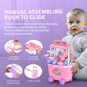 Faire semblant <span class=keywords><strong>de</strong></span> jouet pâtisserie gâteau bonbons chariot chariot faire semblant <span class=keywords><strong>de</strong></span> jouer nourriture Dessert ensembles enfant jouet avec <span class=keywords><strong>musique</strong></span> et éclairage - Product Image 3
