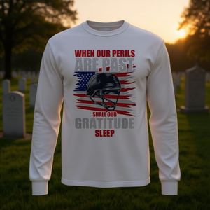 T-shirt à manches longues « Quand nos dangers sont passés, notre gratitude dormira » - Product Image 3