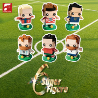 Ensemble de jouets de football en blocs de construction, modèle de figurine de star du football mondial et de la Coupe, pour une scène de match éclatante, cadeau