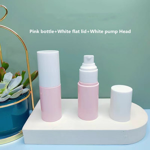 Flacon pulvérisateur en plastique PET rose de 30 ml avec bouchon plat/arc/allongé et pompe à anneau doré pour cosmétiques, lotion, sérum, tonique cosmétique, liquide - Product Image 6