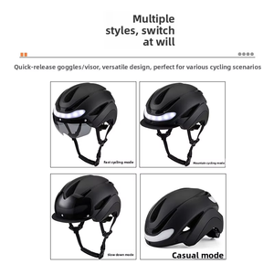 Casco CE/CPSC/ASTM/GB con indicatori di direzione, per guida su strada, notturna e per pendolari urbani, con segnali di avvertimento - Product Image 4
