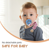 Chaîne de sucette en coton mousseline douce avec perles en bois, sans BPA, pour bébé Tongtu, attache sécurisée pour nouveau-né, protection pour bébé, vente en gros