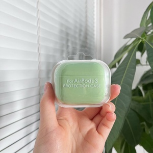 For AirPods Pro 1 2 3 Apple Earphone <b>Case</b> Soft Silicone Solid Color Flocked for AirPods 1 2 3 4 Protective Cover Earbuds <b>Case</b> - Product Image 1