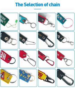 2604161 Custom Design Blank Logo Flight Woven Jet Tag Fabric <b>Anime</b> Embroidered Carabiners Portable <b>Keychain</b> - Product Image 5