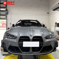 Aileron latéral de pare-chocs avant en carbone sec, type couteau à vent VK, lame d'air de tuning pour BMW G80 M3 G82 G83 M4, accessoires automobiles