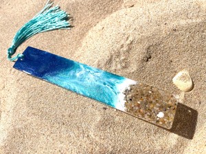Marcapáginas Prsonalised hecho a mano playa océano inspirado resina marcapáginas regalo para amantes de los libros recuerdo de fiesta - Product Image 6