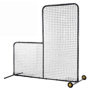 רשת הגנה לכלוב חבטות בייסבול במחיר זול, רשת זריקה לסופטבול עם גלגלים, רשת בייסבול ניידת בצורת L - Product Image 1