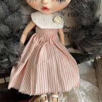 Vêtements de poupée Blythe Ob22 Ob24, style western rayé, une pièce, 24M-G4401, tissu pour plus de 14 ans