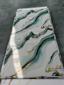 Panneau mural en marbre UV léger 3mm feuille de marbre PVC pour la décoration intérieure panneau mural à découper personnalisé - Product Image 3