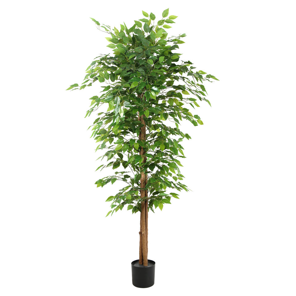 150CM 5FT Tall Fake Green Plants With Realistic Silk Leaves and Trunk ...