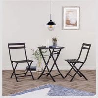 Chaise pliante minimaliste pour jardin, mobilier de patio, ensemble table et chaises pliantes en métal pour l'extérieur, idéal pour cafés, salons de thé, petits meubles