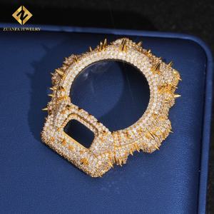 Relojes Iced Out Vvs Moissanite Bust Down GM6900 para Hombre, Bisel con Espigas Estilo Hip Hop con Caja, Joyería de Lujo de Plata 925 - Product Image 5