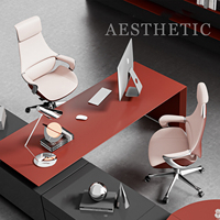 Chaise de bureau de direction ergonomique de luxe en cuir moderne avec fonction électrique réglable en hauteur, accessoire de bureau