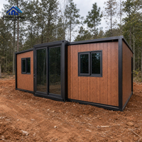 Maison Modulaire Préfabriquée Portable Moderne à Double Aile de 20 pieds et 40 pieds avec Mur en Verre pour Villa, Complexe Hôtelier, Bureau – Maison Conteneur Extensible