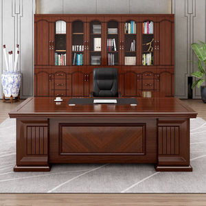 Tavolo da Conferenza per Ufficio Moderno, Design in Legno <span class=keywords><strong>Rosso</strong></span> Made in China, Scrivanie di Lusso Moderne per Ufficio - Product Image 2