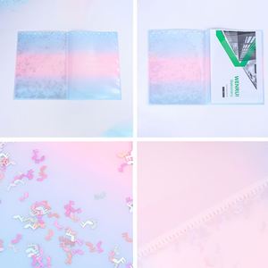Sequin Star With Two Pocket Pp Materials Office or School Stationery Transparent Custom File <b>Folder</b> - Product Image 2