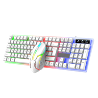 Clavier et souris de jeu filaires personnalisés en usine Combo Ordinateur Rétroéclairage pour PC Bureau LED Lumière arc-en-ciel
