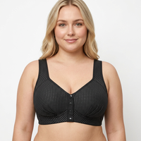 Soutien-gorge d'allaitement léger et fin sans armatures, brodé, à fermeture avant, bonnet complet, à pois, extensible