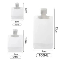 Sachets d'échantillons cosmétiques personnalisés en gros, emballage d'échantillons minuscules pour soins de la peau, sachet liquide avec bec verseur thermoscellable