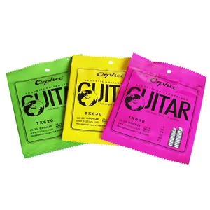 Acoustic Guitar Strings Green Phosphor Folk Hexagonal Carbon Steel Classic String Music Instruments Cordas de guitarra