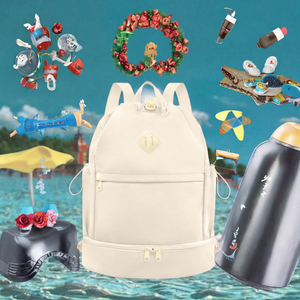 MSF Sac à dos résistant à l'eau avec cordon de serrage, grande capacité, en polyester, pour l'école et les voyages - Product Image 2