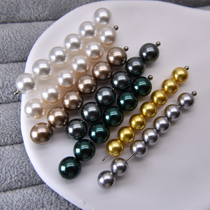 Cristal <span class=keywords><strong>gris</strong></span> verre bijoux à bricoler soi-même faisant des accessoires plein trou rond perles en vrac perles naturelles couleur collier et bracelet - Product Image 2