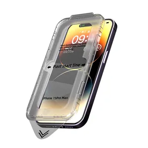 Оптовая продажа, полноэкранное Hd стекло, закаленное стекло, протектор экрана мобильного телефона для iPhone 15 с установочным инструментом