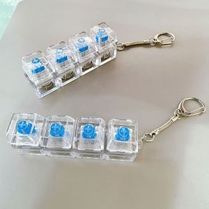 Porte-clés en forme de clavier, porte-clés personnalisé avec capuchon de touche, porte-clés anti-stress à presser, bouton de clavier mécanique - Product Image 5